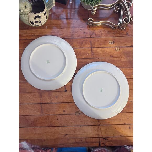 Vintage 1940s Meito China Hand Painted Landscape Scrne 9" Plate Japan - Picture 2 of 5